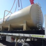 Above ground fuel storage tank ready for despatch