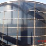 Construction of 1,700m3 Fire Water Storage Glass Fused Tanks-External view