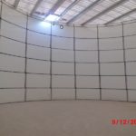 Construction of Glass fused fire water tank at Adam-Internal view