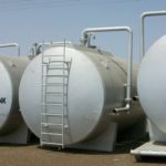 Fuel storage tanks ready for despatch